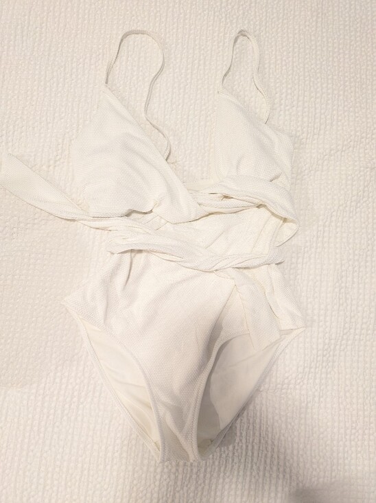 aerie Other - ‼️Last Chance‼️aerie White Textured Wrap One Piece Swimsuit